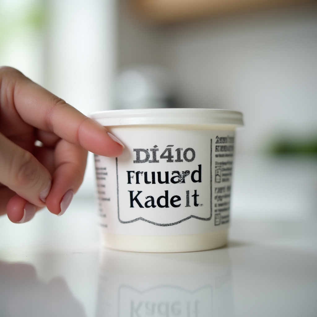Nahaufnahme eines Lebensmitteletiketts mit gut lesbarer MHD-Angabe